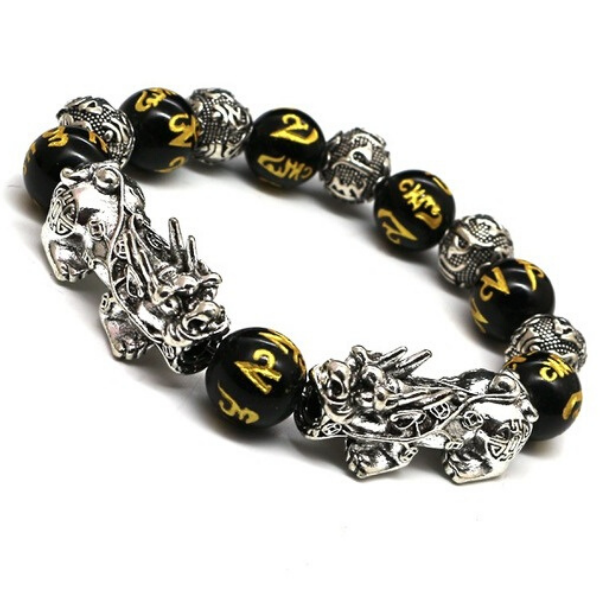 Six True Words Pixiu  Mantra Protection Bracelet - FengshuiGallary