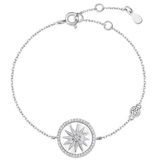 8 Pointed Star Octagram Diamond Pearl Healing Bracelet - FengshuiGallary