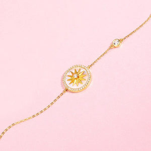 8 Pointed Star Octagram Diamond Pearl Healing Bracelet - FengshuiGallary