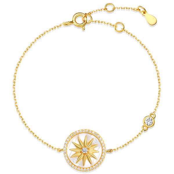 8 Pointed Star Octagram Diamond Pearl Healing Bracelet - FengshuiGallary
