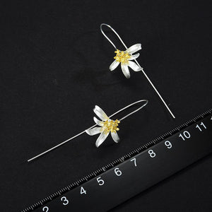 925 Silver Magnolia Lucky Earrings - FengshuiGallary