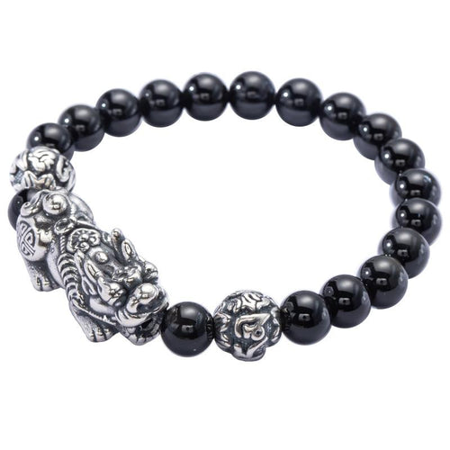 925 Silver Pixiu Six Words Bead Mantra Bracelet - FengshuiGallary