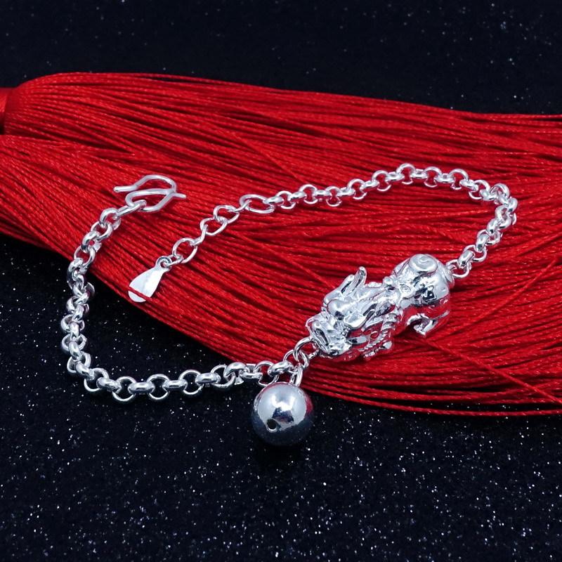 925 Silver Pixiu Wealth Bracelet - FengshuiGallary