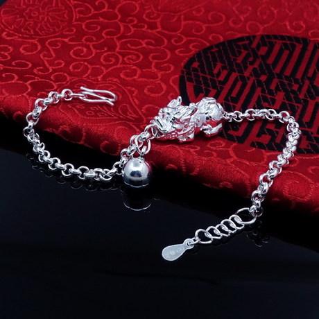 925 Silver Pixiu Wealth Bracelet - FengshuiGallary