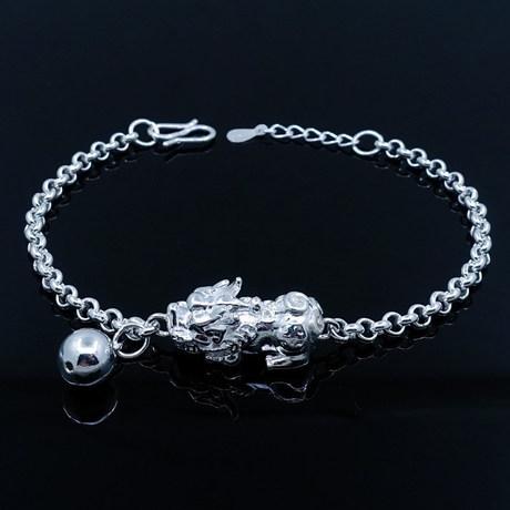925 Silver Pixiu Wealth Bracelet - FengshuiGallary