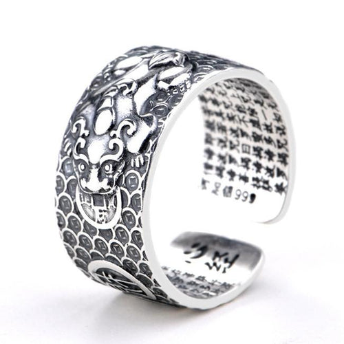 925 Silver Vintage Pixiu Protection Ring - FengshuiGallary
