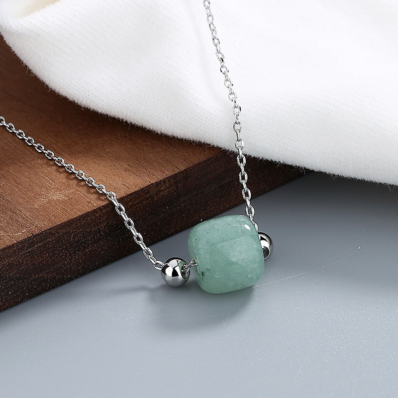 Hetian Jade Stone 925 Silver Necklace