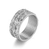 Six True Words Clouds Fengshui Silver Ring