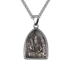 Akasagarbha Bodhisattva Titanium Pendant Necklace - FengshuiGallary