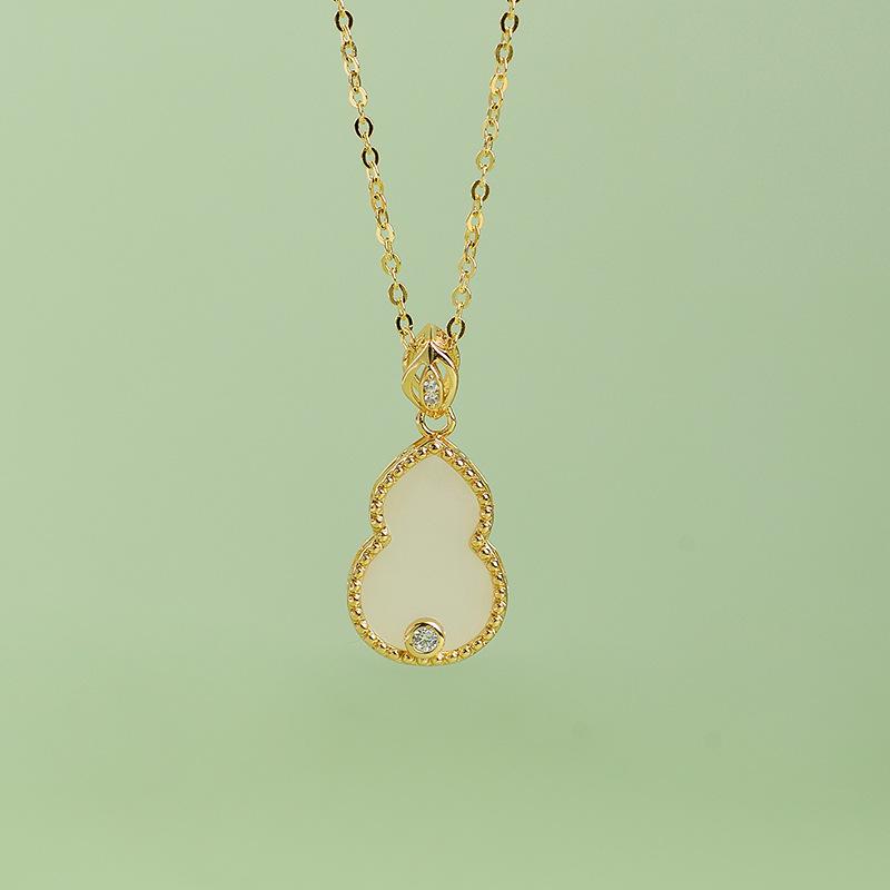 Ancient Protector Wulu Green Jade Pendant Necklace - FengshuiGallary