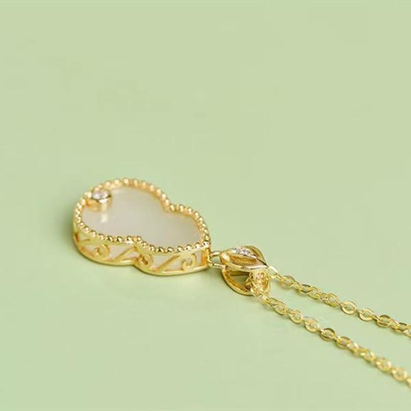 Ancient Protector Wulu Green Jade Pendant Necklace - FengshuiGallary