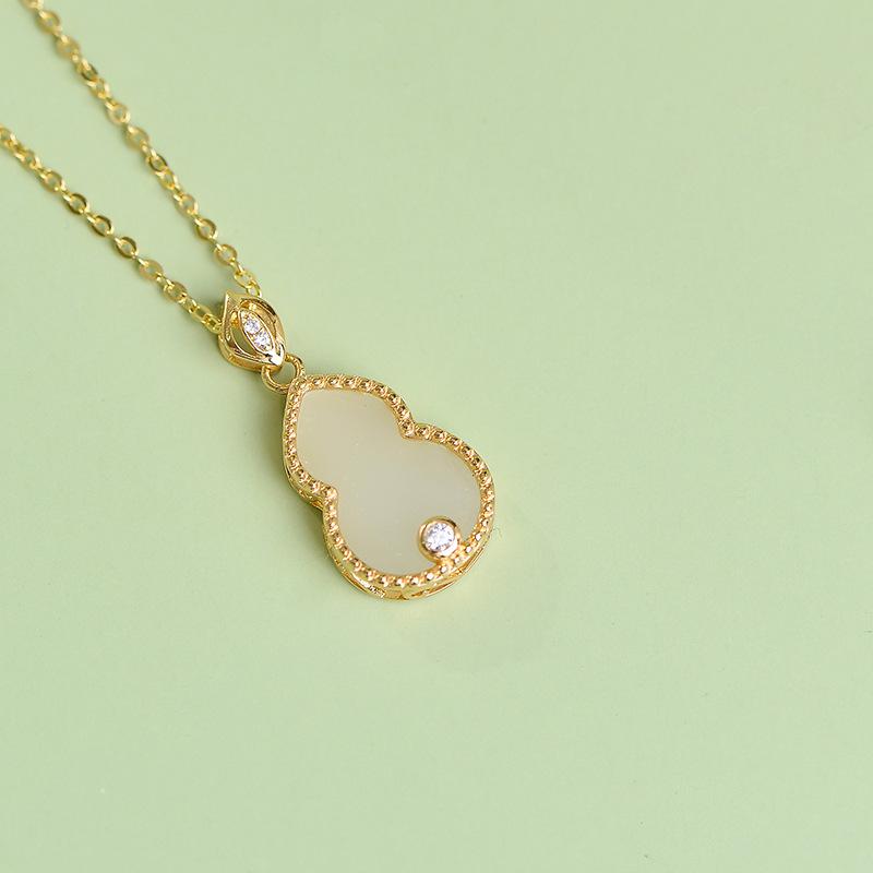 Ancient Protector Wulu Green Jade Pendant Necklace - FengshuiGallary