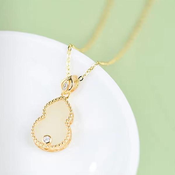 Ancient Protector Wulu Green Jade Pendant Necklace - FengshuiGallary