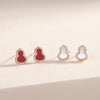 Auspicious Calabash Red Agate Earrings - FengshuiGallary