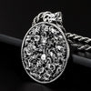 Auspicious Dragon Lucky Silver Pendant Necklace - FengshuiGallary