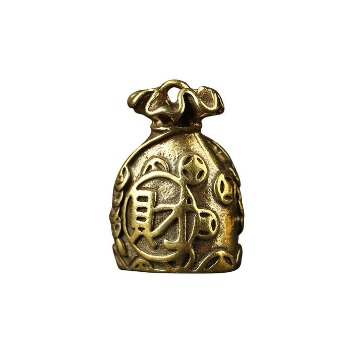 Auspicious Feng Shui Money Bag Brass Key Pendant - FengshuiGallary