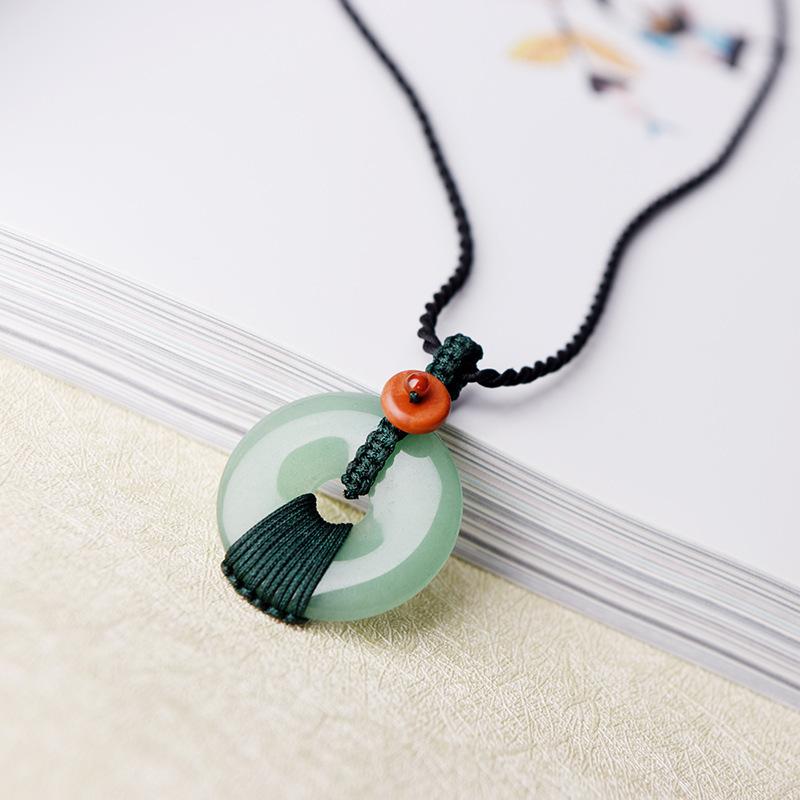 Auspicious Green Jade Wealth Pendant - FengshuiGallary