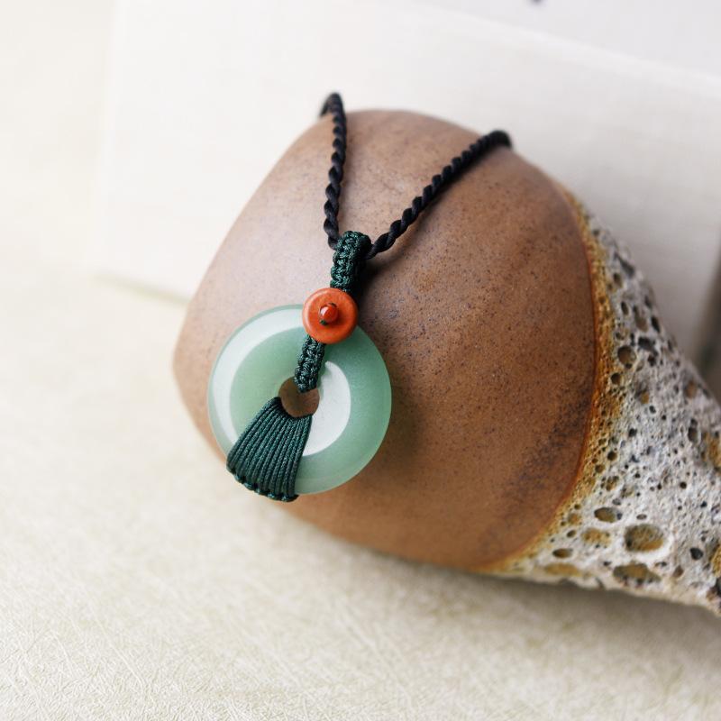 Auspicious Green Jade Wealth Pendant - FengshuiGallary