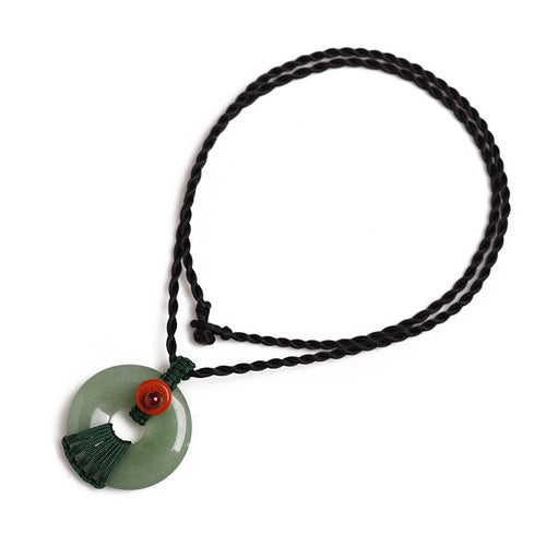 Auspicious Green Jade Wealth Pendant - FengshuiGallary