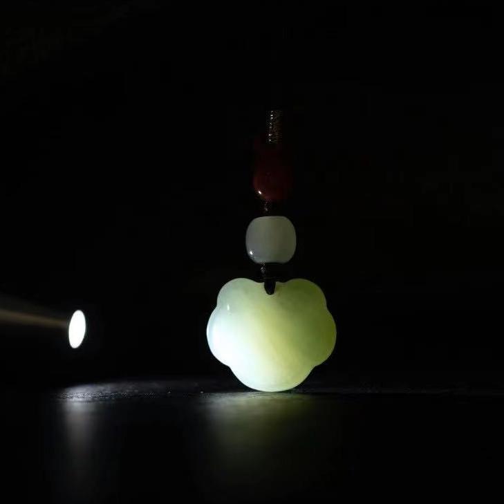 Auspicious Hetian Jade Phone Pendant Chain - FengshuiGallary