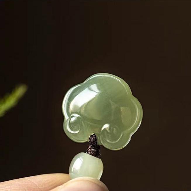 Auspicious Hetian Jade Phone Pendant Chain - FengshuiGallary