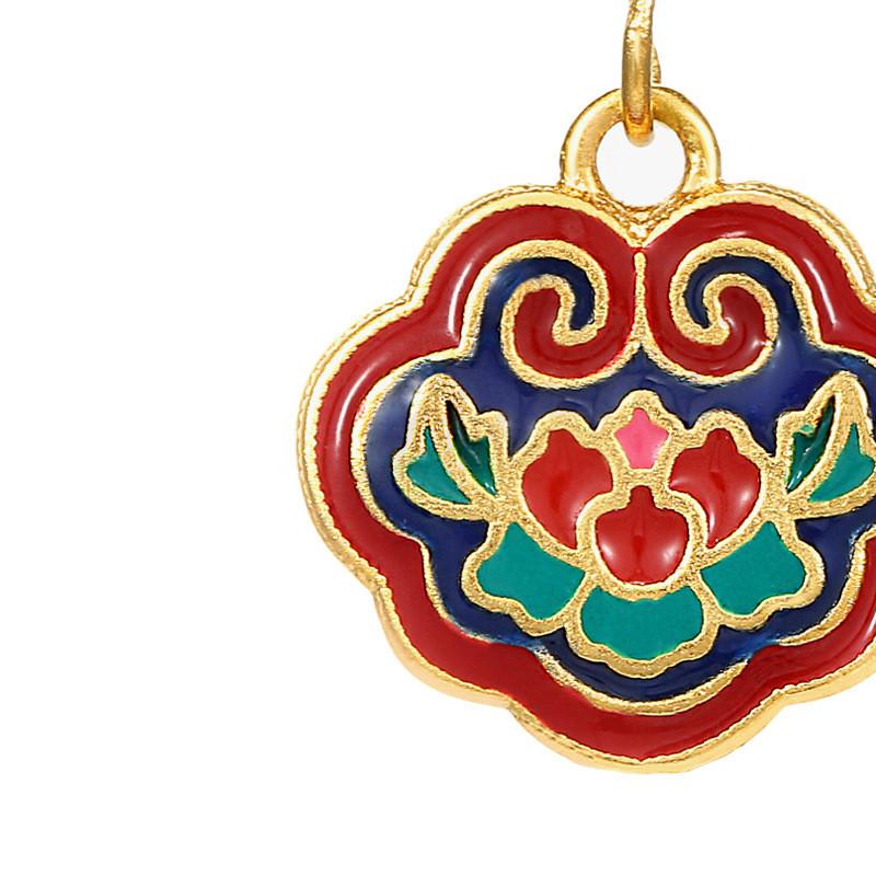 Auspicious Lotus Gold Feng Shui Lucky Pendant Necklace - FengshuiGallary