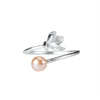 Auspicious Lotus Pearl In 925 Silver Lucky Ring - FengshuiGallary