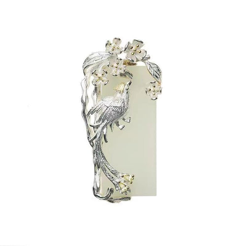 Auspicious Magpie White Jade Wealth Pendant - FengshuiGallary