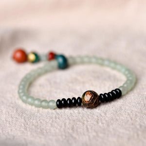 Aventurine Stone Buddha Beads Wealth Bracelet - FengshuiGallary