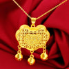Baby Feng Shui Long Life Gold Locks Lucky Pendant Necklace - FengshuiGallary