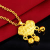 Baby Feng Shui Long Life Gold Locks Pendant Necklace - FengshuiGallary