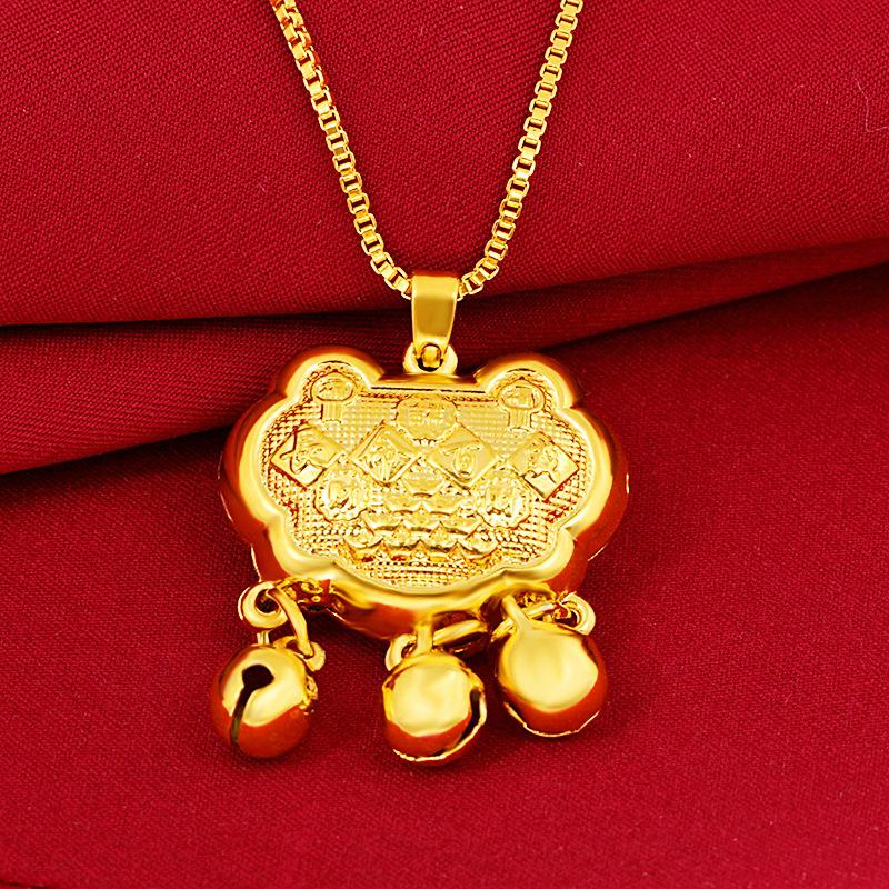 Baby Feng Shui Long Life Locks Pendant Necklace - FengshuiGallary