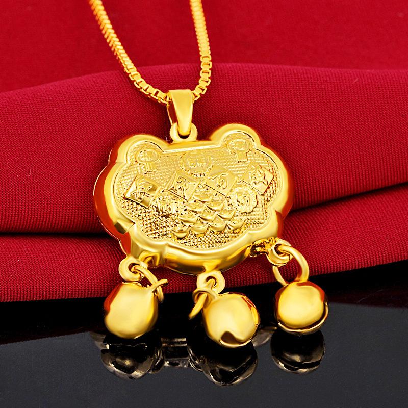 Baby Feng Shui Long Life Locks Pendant Necklace - FengshuiGallary