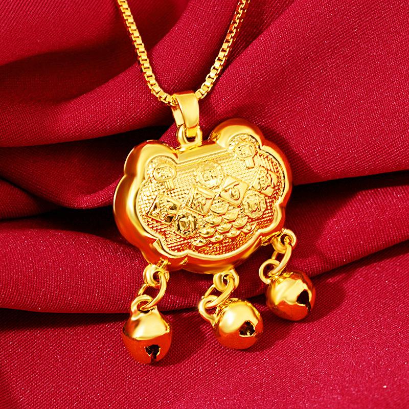 Baby Feng Shui Long Life Locks Pendant Necklace - FengshuiGallary