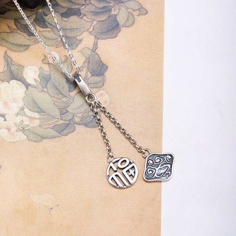 Blessing Clouds Silver Pendant Necklace - FengshuiGallary