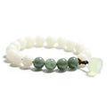 Bodhi Root Bracelet-Green Agate Lotus Jade Bead - FengshuiGallary