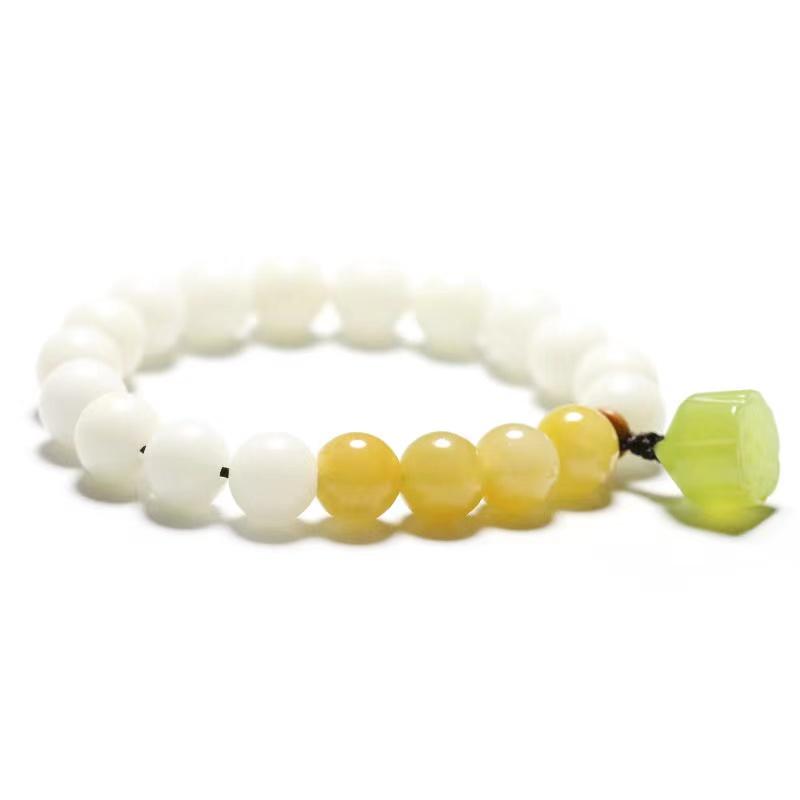 Bodhi Seed Meditation Bead Bracelet - Yellow String