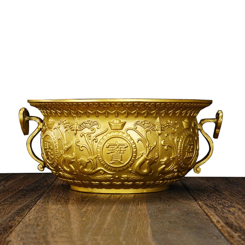 Brass Feng Shui Bowl Wealth Money Bowl - FengshuiGallary