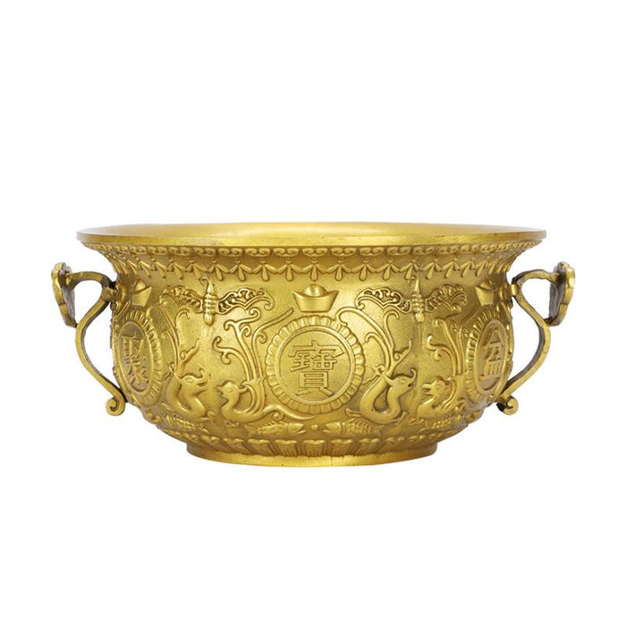 Brass Feng Shui Bowl Wealth Money Bowl - FengshuiGallary