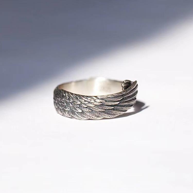 Brave Wing Vintag Silver Ring - FengshuiGallary