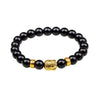 Buddha Charm Bracelet-Black Obsidian Bead - FengshuiGallary