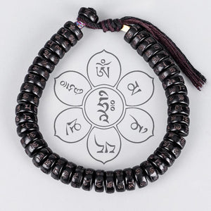 Carved Six True Words Mantra Healing Bracelet - FengshuiGallary