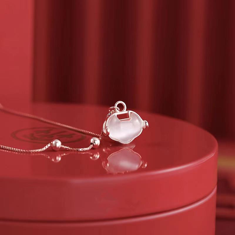 Cat`s Eye Stone Protection 925 Silver Necklace - FengshuiGallary