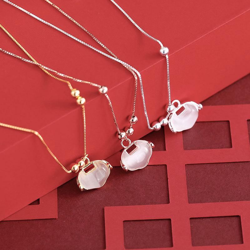 Cat`s Eye Stone Protection 925 Silver Necklace - FengshuiGallary