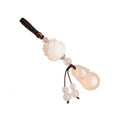 Chalcedony Keychain-White Lotus Flower - FengshuiGallary