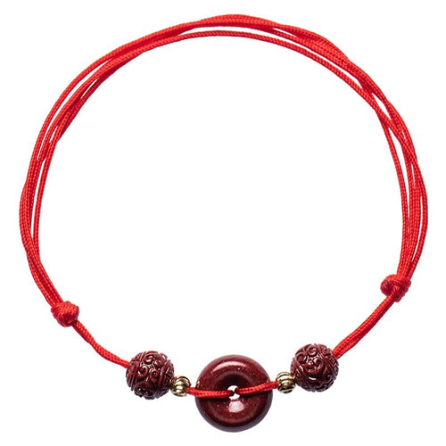 Cinnabar Anklet-Red String Bodhi Beads - FengshuiGallary