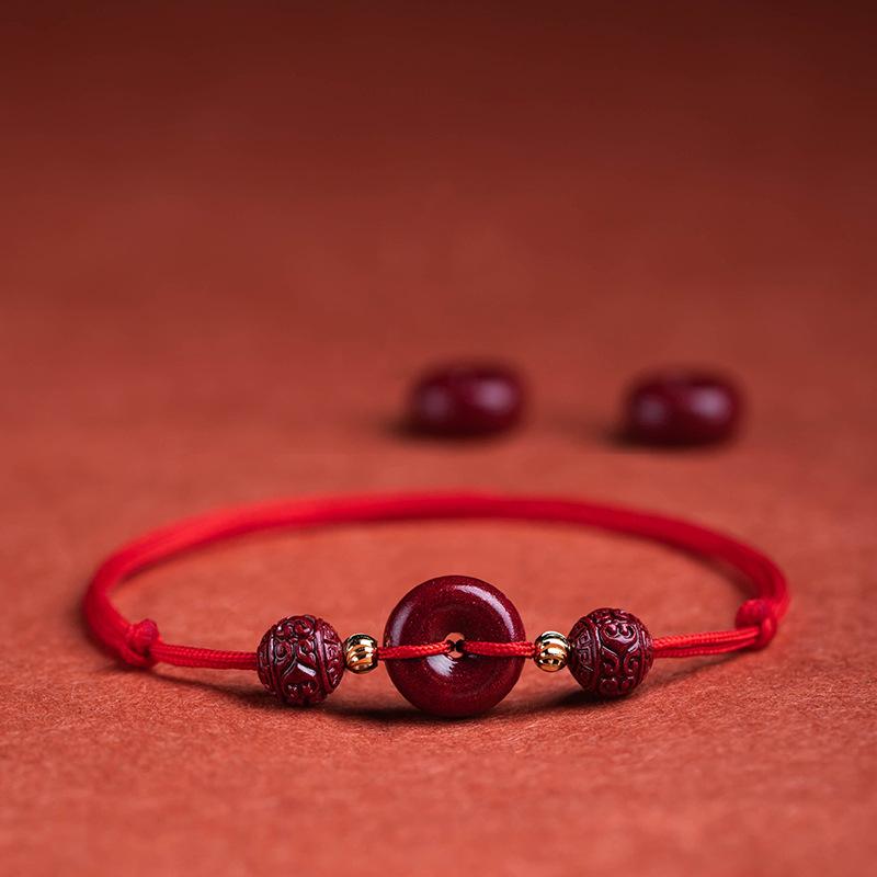 Cinnabar Anklet-Red String Bodhi Beads - FengshuiGallary