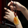 Citrine Guan Gong Wealth Pendant - FengshuiGallary
