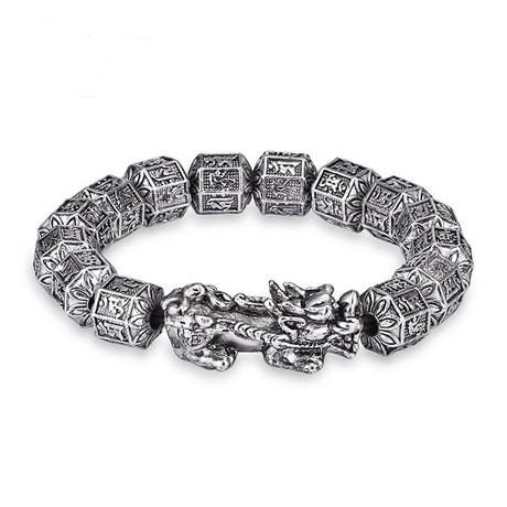 Classical Silver Pixiu Bracelet - FengshuiGallary