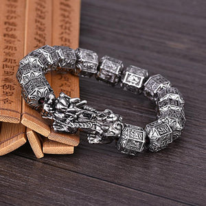 Classical Silver Pixiu Bracelet - FengshuiGallary
